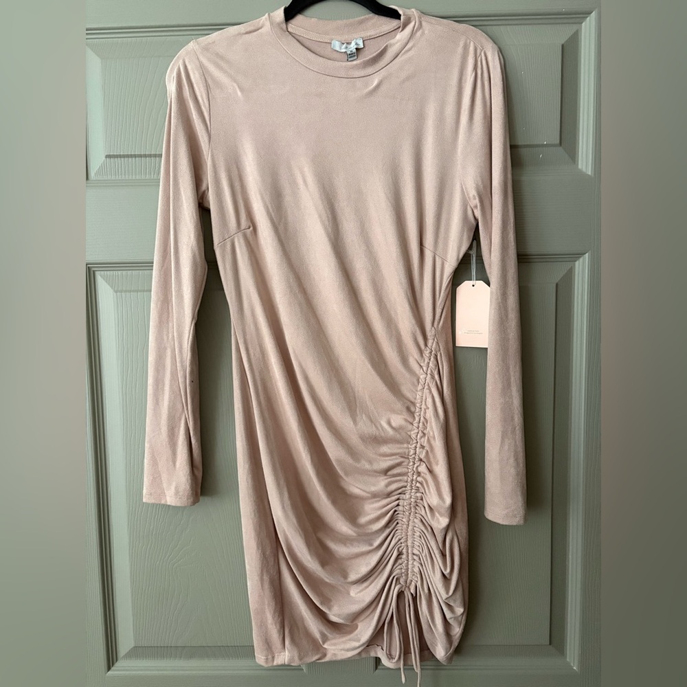 Elegant Ruched Long Sleeve Dress
